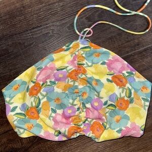 Zara Yellow and Pink Floral Hat